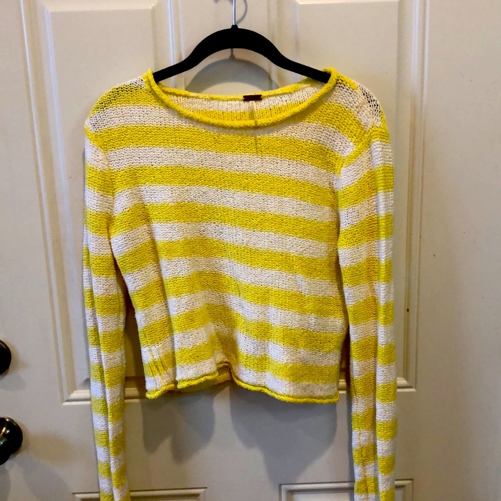 Free People Loose Knit Striped Sweater